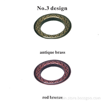 High quality Metal Lines Red Bronze Curtain Eyelet